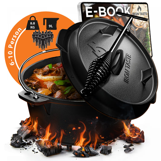 Dutch Oven 9l Mit Füßen | Feuertopf 9l Kaufen | Iron Taste